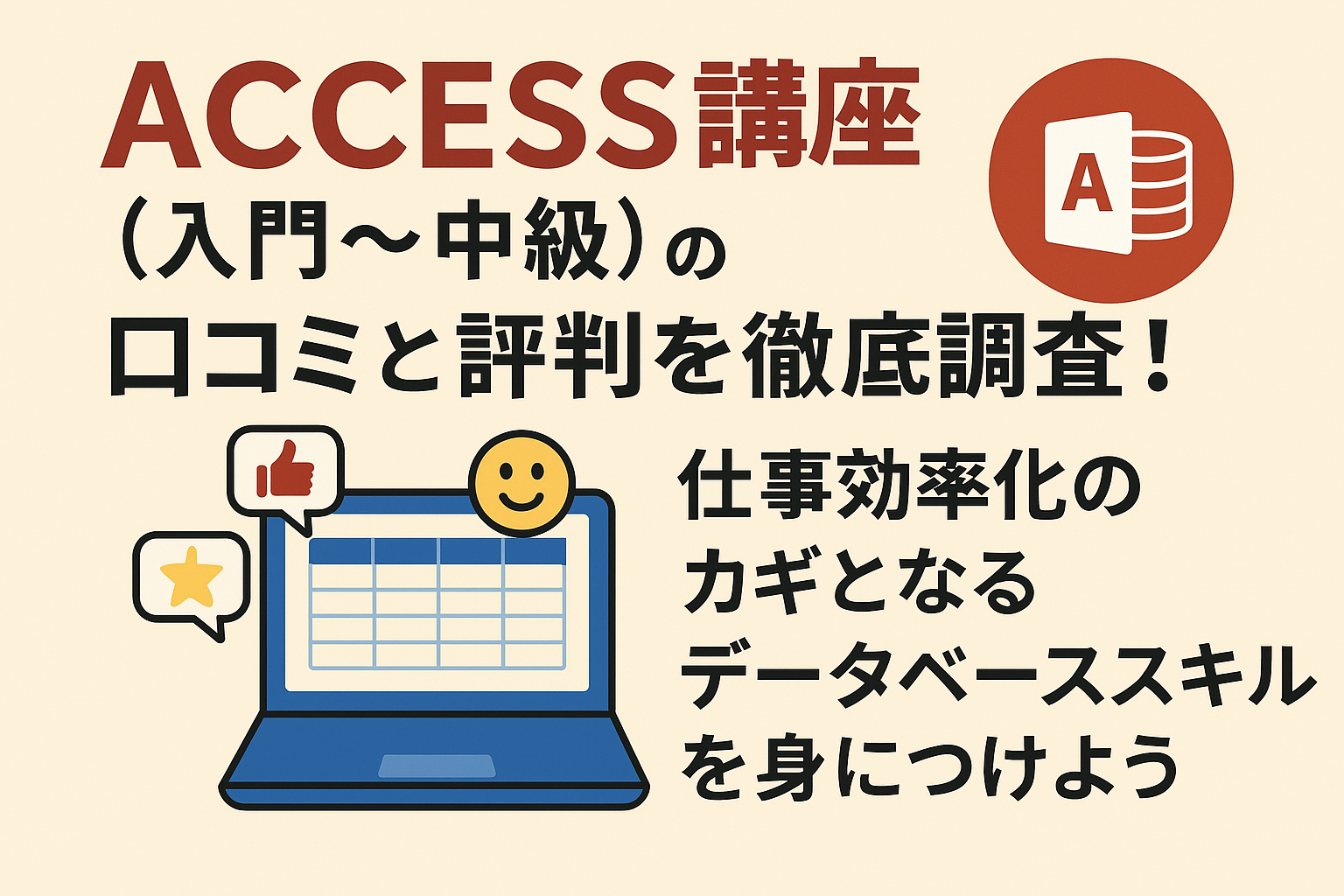 ACCESS講座（入門～中級）の口コミと評判