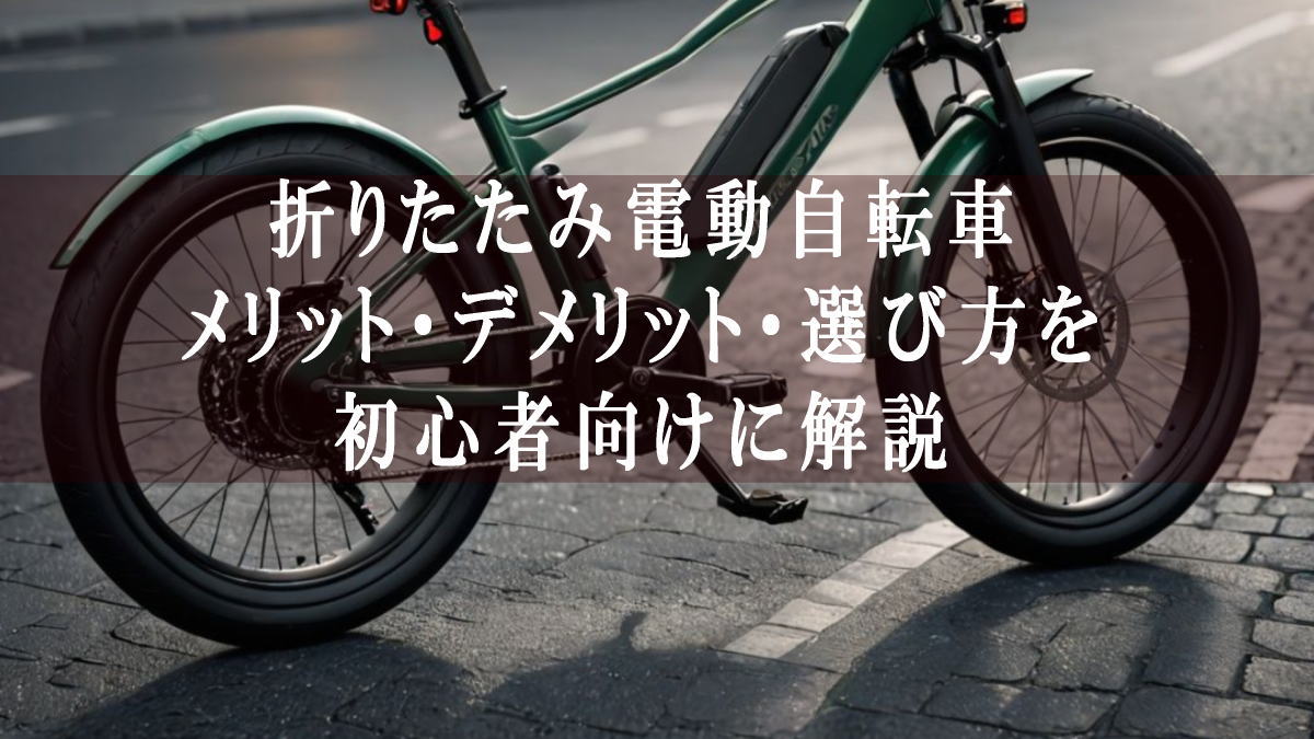 折りたたみ電動自転車　メリット・デメリット・選び方を初心者向けに解説